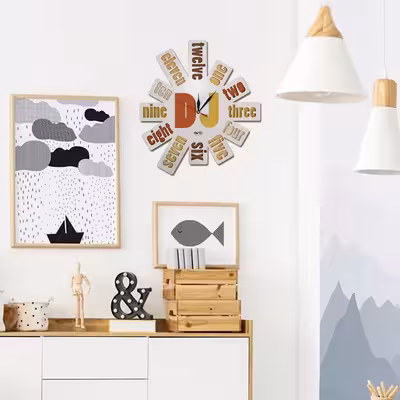 ساعت دیواری طرح دی جی مدل MC004C-B