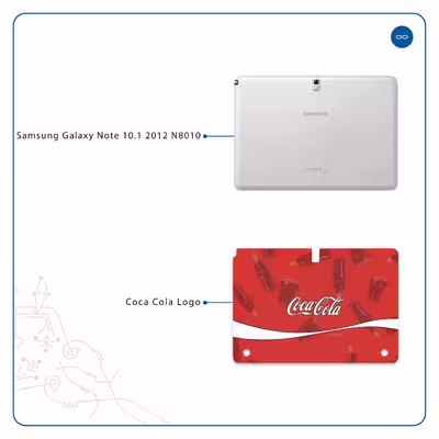 برچسب پوششی ماهوت مدل Coca-Cola-Logo مناسب برای تبلت سامسونگ Galaxy Note 10.1 2012 N8010