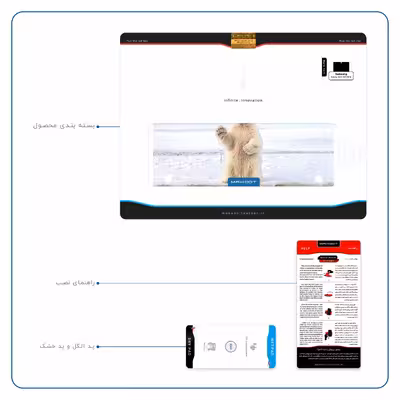 برچسب پوششی ماهوت مدل Polar bear مناسب برای تبلت سامسونگ Galaxy Tab S 10.5 2014 T805