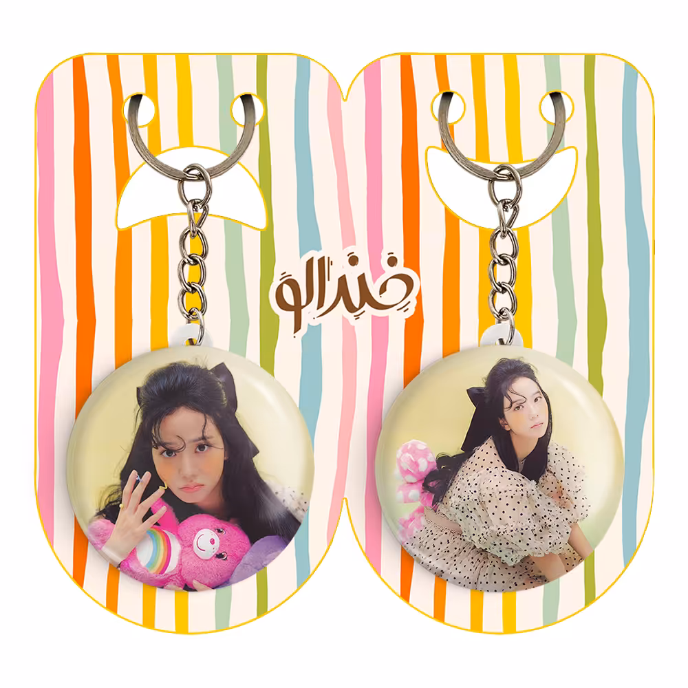 جاکلیدی خندالو مدل جیسو گروه بلک پینک کد 36153613 مجموعه 2 عددی