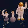 مجسمه مدل فضانوردان مجموعه 3 عددی