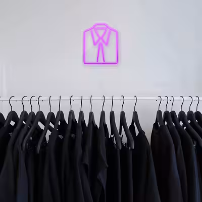 چراغ دیواری نئون دیزاین طرح Men-Clothes_PR