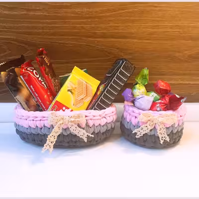 سبد قلاب بافی تریکو مدل bb57 مجموعه 2 عددی