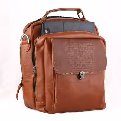 کیف رودوشی چرم یلسان مدل رهام کد RHM-043-GLGP