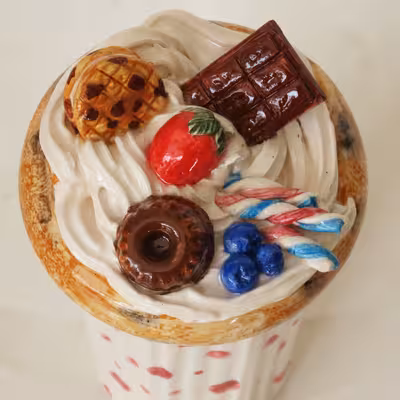 ماگ سرامیکی طرح بستنی مدل دستساز کد 1070