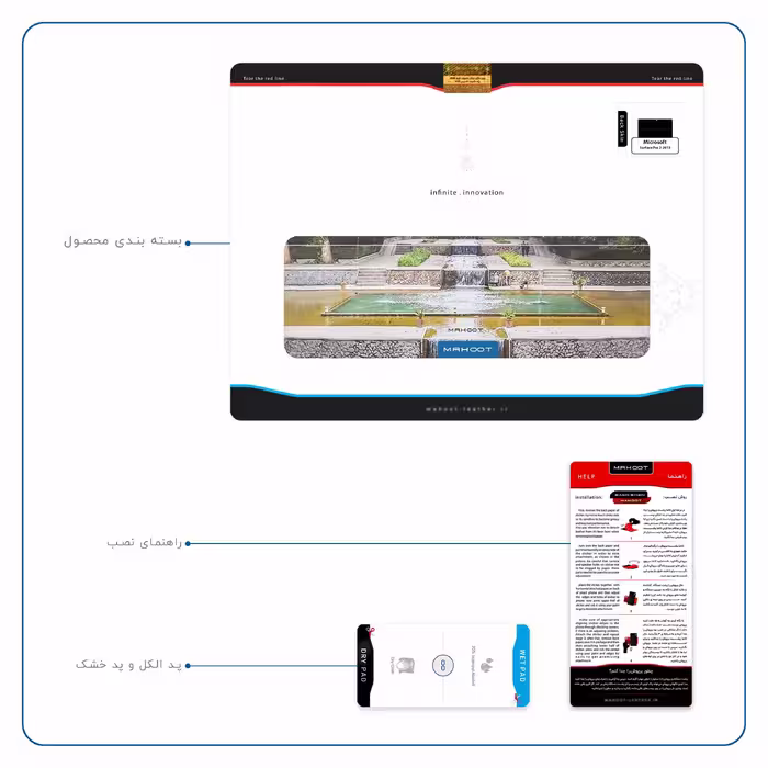 برچسب پوششی ماهوت مدل SHAHZADEH-Garden مناسب برای تبلت مایکروسافت Surface Pro 2 2013