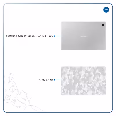 برچسب پوششی ماهوت مدل Army-Snow مناسب برای تبلت سامسونگ Galaxy Tab A7 10.4 LTE 2020 T505