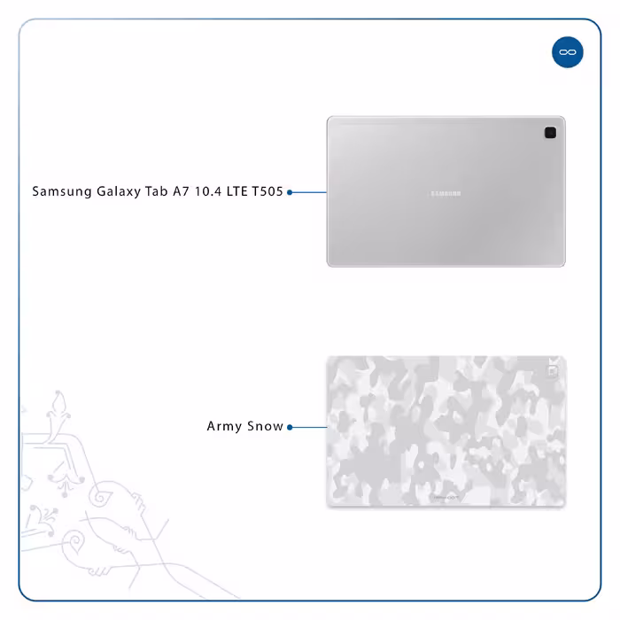 برچسب پوششی ماهوت مدل Army-Snow مناسب برای تبلت سامسونگ Galaxy Tab A7 10.4 LTE 2020 T505