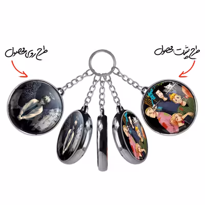 جاکلیدی خندالو طرح کازوتورا هانمیا و مایکی انیمه توکیو ریونجرز مدل دوطرفه کد 1113711130