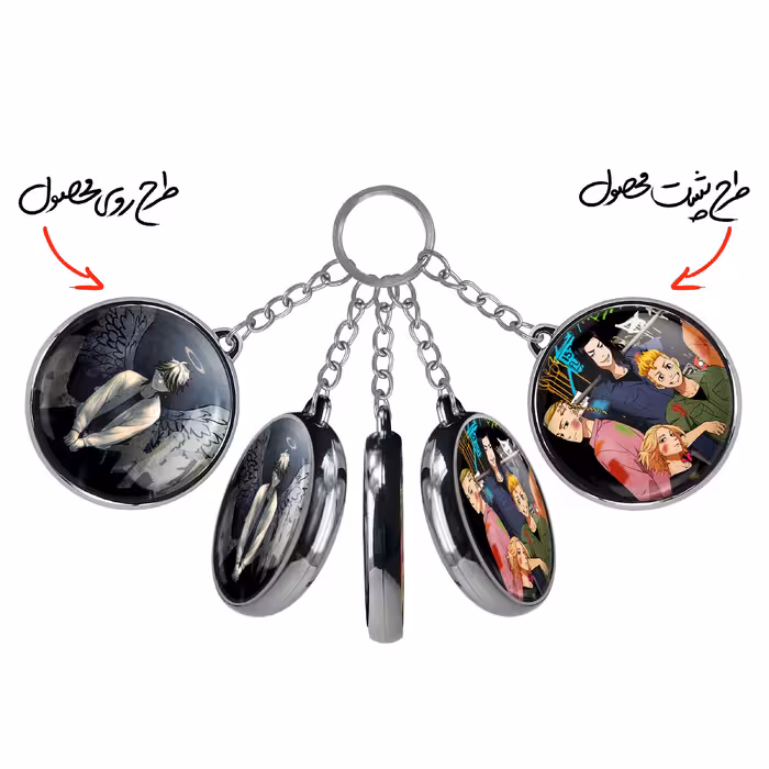 جاکلیدی خندالو طرح کازوتورا هانمیا و مایکی انیمه توکیو ریونجرز مدل دوطرفه کد 1113711130