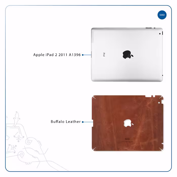 برچسب پوششی ماهوت مدل Buffalo-Leather مناسب برای تبلت اپل iPad 2 2011 A1396