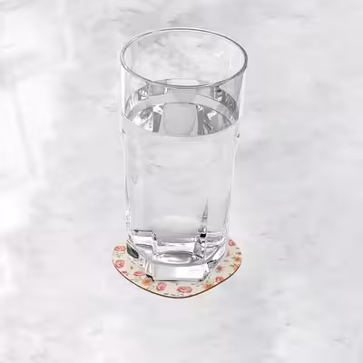 زیر لیوانی ترمه طراحان ایده مدل بافت گل گلبهی کد cfp028 بسته شش عددی