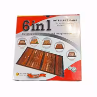 بازی فکری شطرنج و تخته نرد چوبی 6 بازی ♟️