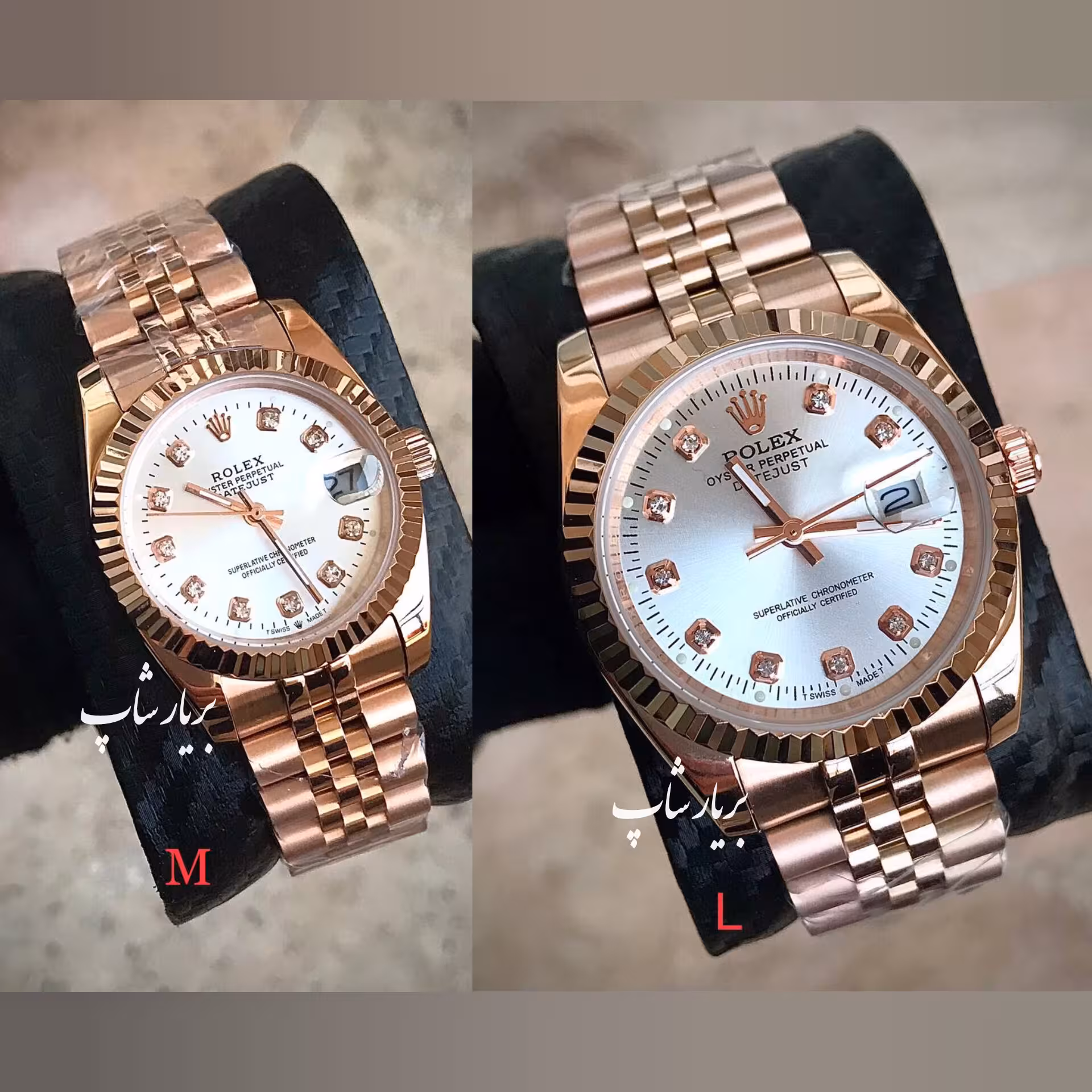 ساعت ست رولکس ROLEX WATCH SET RG/W ساعت ست مردانه و زنانه ساعت ست عروس و داماد