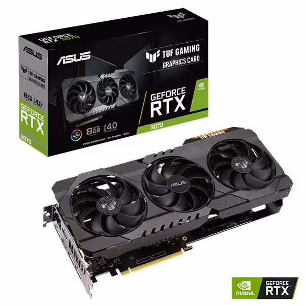 کارت گرافیک  ایسوس  مدل TUF RTX3070 O8G GAMING حافظه 8 گیگابایت