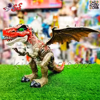ربات دایناسور تیرکس قرمز بالدار موزیکال اسباب بازی DINOSAUR 912