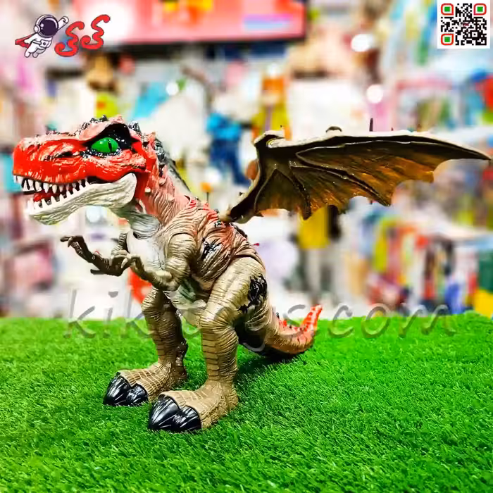 ربات دایناسور تیرکس قرمز بالدار موزیکال اسباب بازی DINOSAUR 912