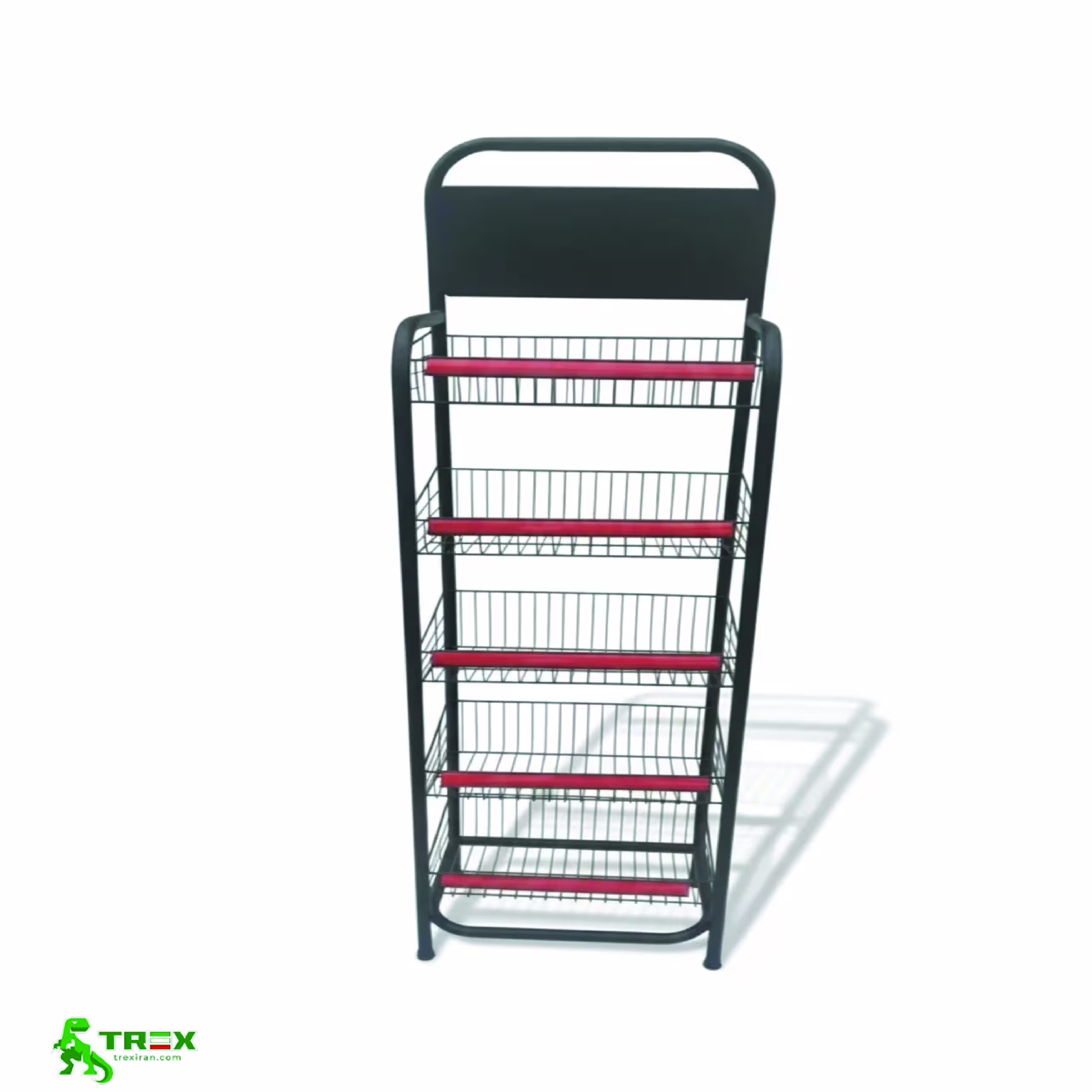 استند چیپس و پفک 5 طبقه 70 سانت پایه عصایی