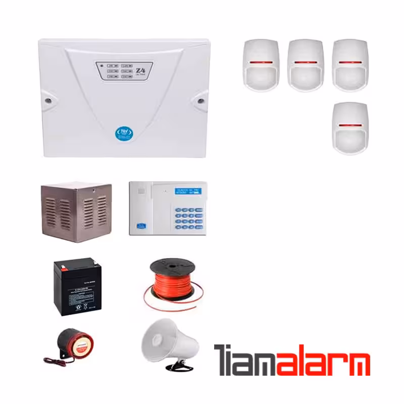 پکیج دزدگیر اماکن با سیم مدل کلاسیک سیم کارتی و تلفنی CGPY4