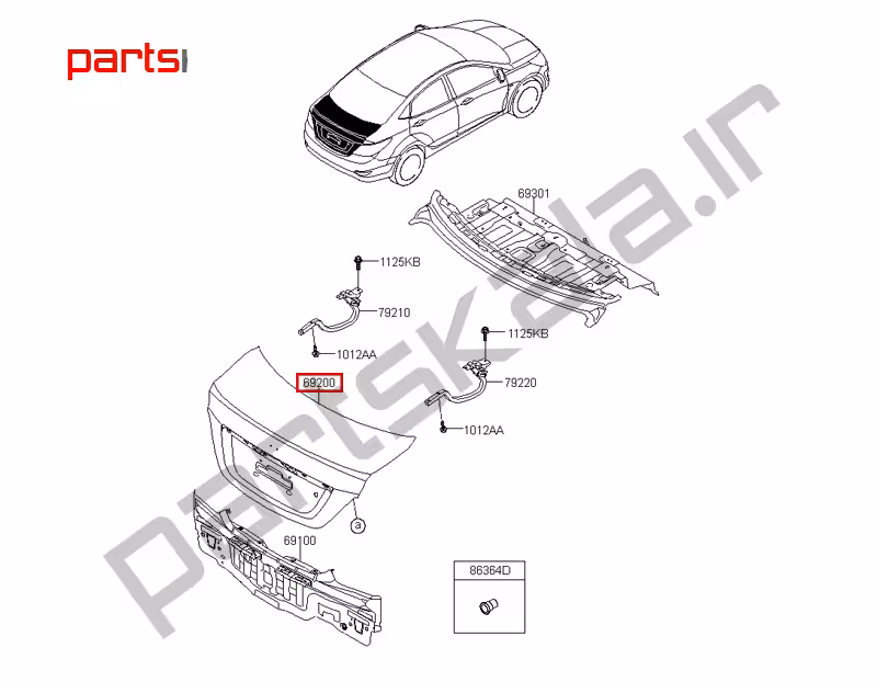 صندوق عقب هیوندای اکسنت وارداتی