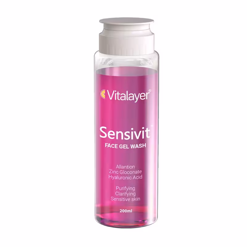 ژل شستشو صورت ویتالیر سنسی ویت SENSIVIT FACE GEL WASH VITALAYER