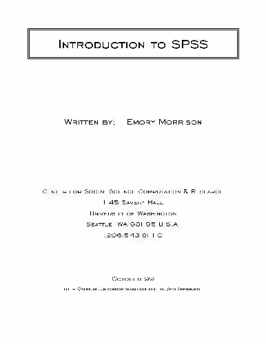 خرید و دانلود نسخه کامل کتاب Statistics - Spss Tutorial