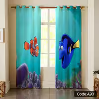 پرده پانچی مخمل چاپی پسرانه کد a 93