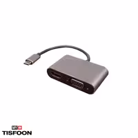مبدل 2 پورت Type C کی نت K-COUC2HDU3