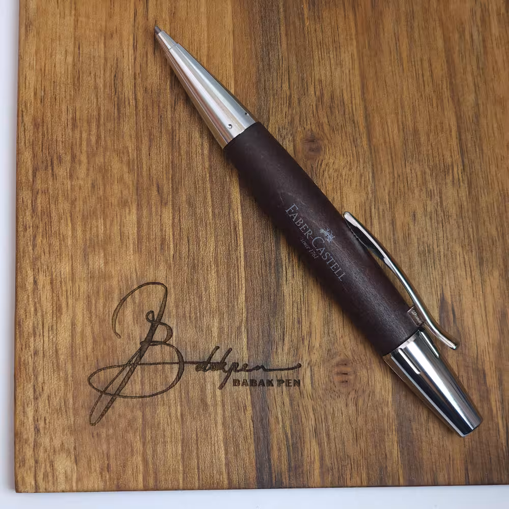 فابرکاستل اتود ایموشن چوب گلابی قهوه ای 138381 FABER-CASTELL E-Motion Pearwood Dark Brown Chrome