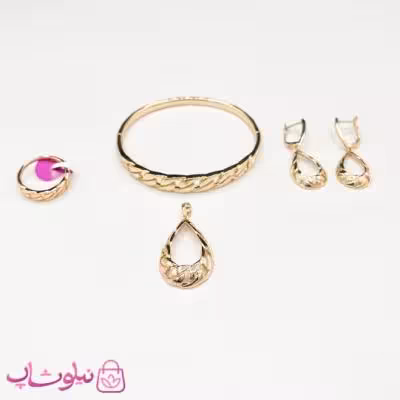 سرویس زنانه ژوپینگ طرح اشکی طلایی کد 9981