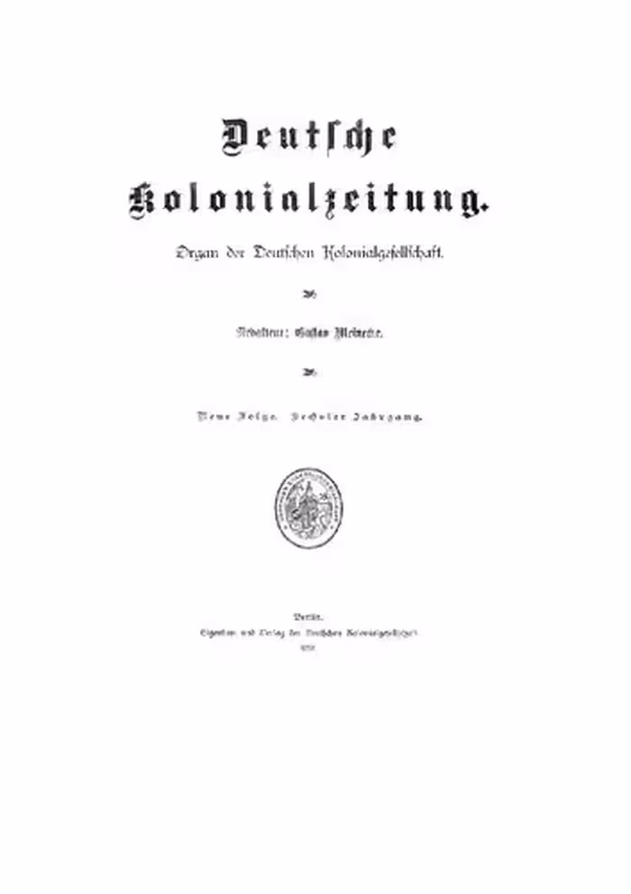 خرید و دانلود نسخه کامل کتاب Deutsche Kolonialzeitung. Organ der Deutschen Kolonialgesellschaft