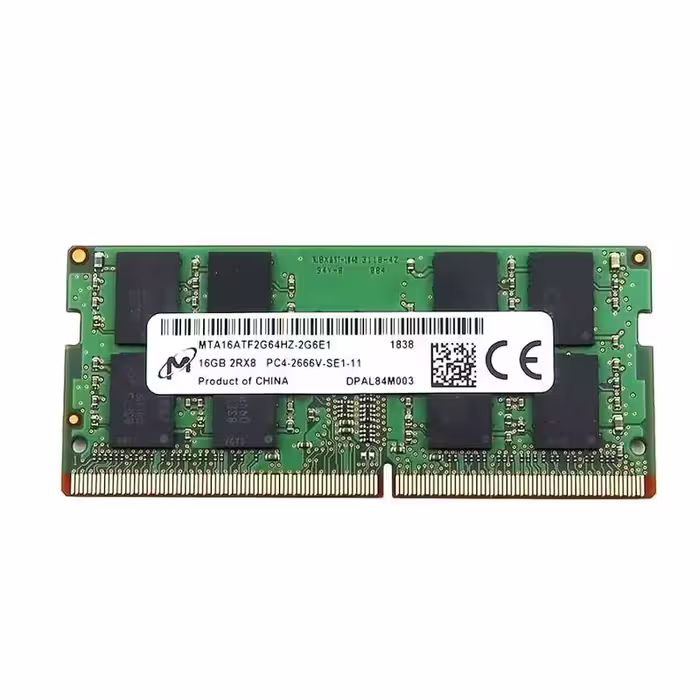 رم لپ تاپ DDR4 دوکاناله 2666 مگاهرتز CL19 میکرون مدل 2666V ظرفیت 16 گیگابایت