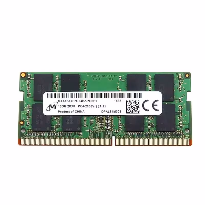 رم لپ تاپ DDR4 دوکاناله 2666 مگاهرتز CL19 میکرون مدل 2666V ظرفیت 16 گیگابایت