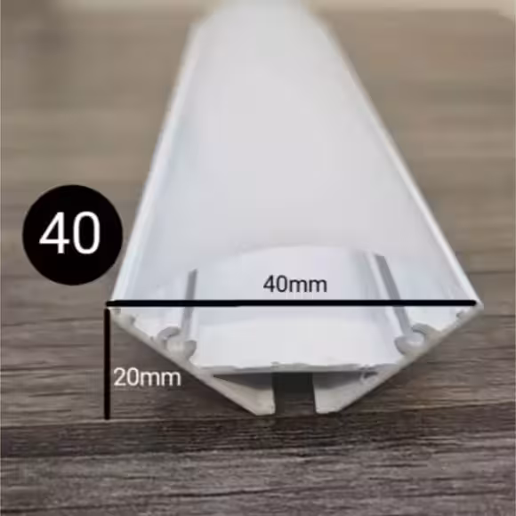 پروفیل لاینر نوری کنج یه همراه دیفیوزر کد 40