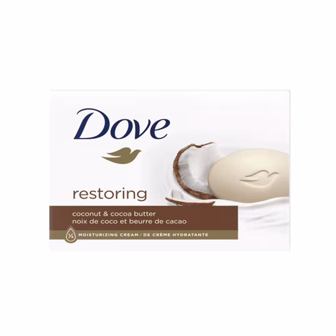 صابون زیبایی مرطوبکننده داو با رایحه نارگیل و کره کاکائو 106 گرم