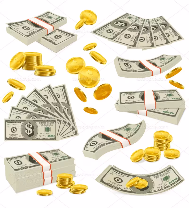 وکتور اسکناس و سکه | گرافیک با طعم تربچه