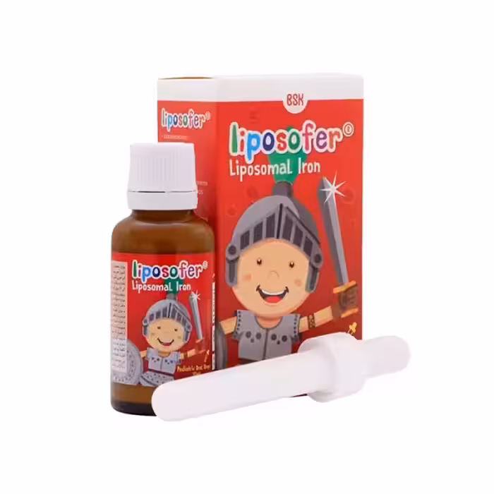 قطره خوراکی آهن لیپوزوفر بی اس کی حجم 30 میلی لیتر