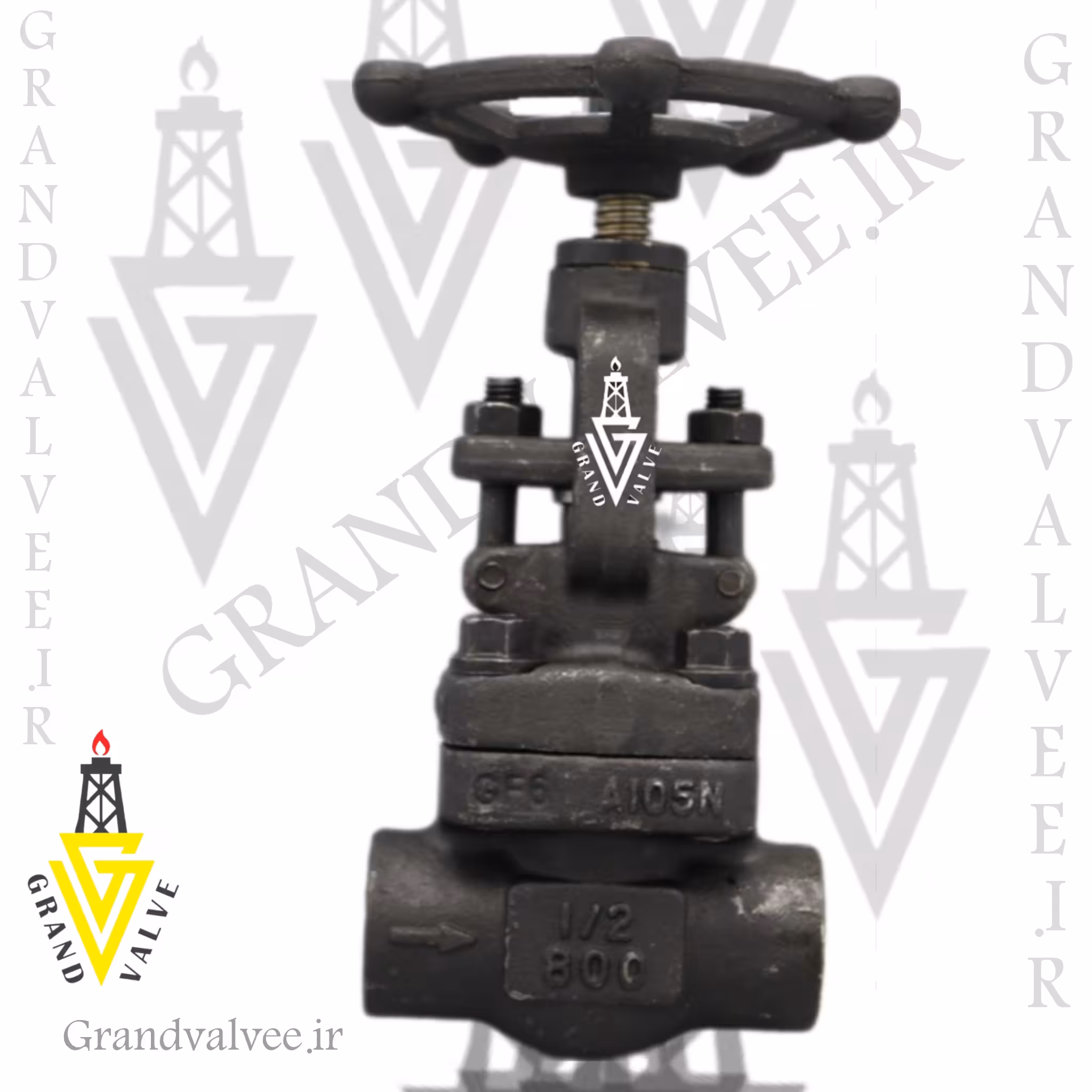 کد:1079 شیرفلکه سوزنی  &quot;1/2  اینچ کلاس 800 فولاد فورج رزوه ای