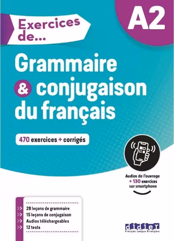 کتاب فرانسوی Exercices de Grammaire et conjugaison A2