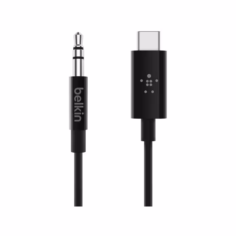 کابل 3.5 میلی متری به USB-C بلکین مدل F7U079bt03 طول 90 سانتی متر