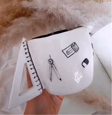 ماگ دست ساز طرح ریاضی