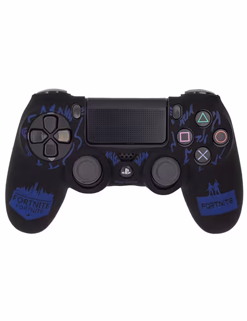 روکش محافظ دسته PS4 لیزری مشکی آبی طرح فورتنایت