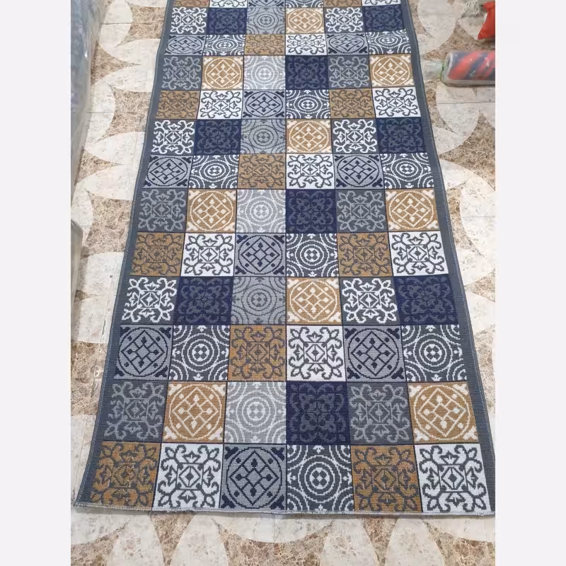 گلیم ماشینی کاشان کناره طرح شایان سایز4در2،50(هزینه ارسال باخریداروپس کرایه میباشد)