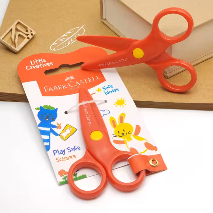 قیچی بدون تیغه ی بلیستر فابرکاستل Faber-Castell Play safe scissors 180124