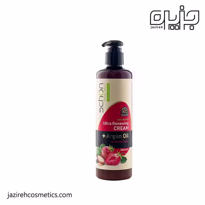 کرم مرطوب کننده پمپی توت فرنگی شون