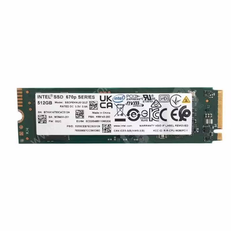 حافظه اس اس دی اینتل  NVMe M2  مدل SSDPEKNU512GZH ظرفیت 512 گیگابایت
