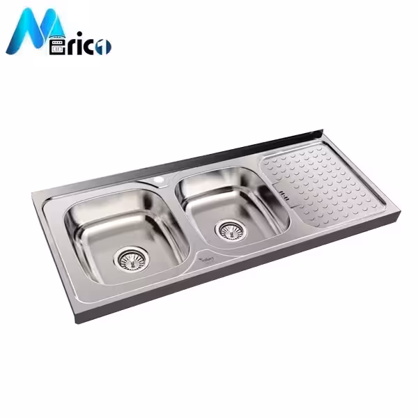 سینک میلان کد 3018 روکار دو لگنه