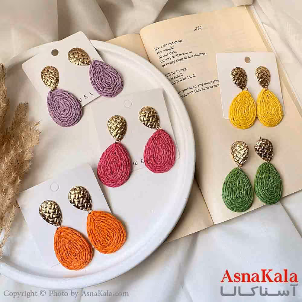 گوشواره تابستانه استیل مینیمال زنانه مدل بیضی کد GSH151629W