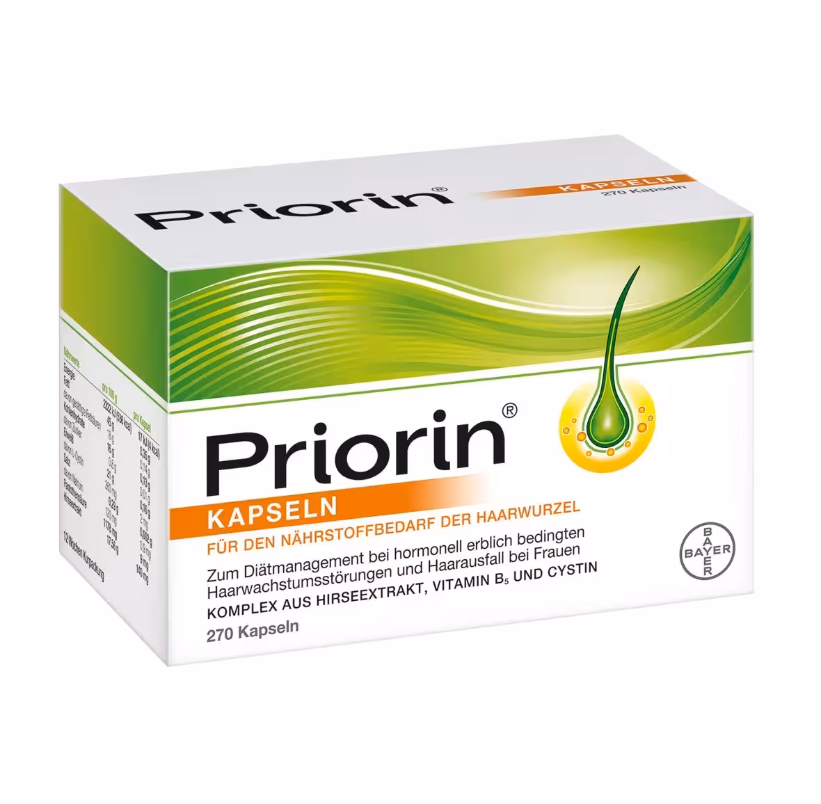 کپسول ضدریزش پریورین بسته 270 عددی (بایر آلمان)