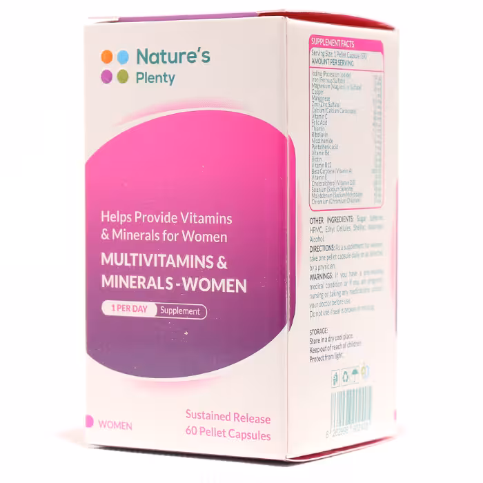 کپسول مولتی ویتامین بانوان نیچرز پلنتی 60 عددی